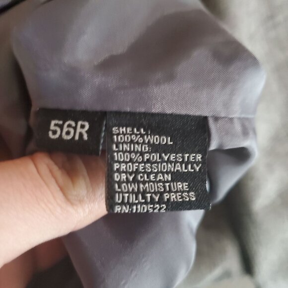 Royal Diamond Suit Mens 56R 50x26 Gray Plaid Wool Three Piece Set - Picture 12 of 16